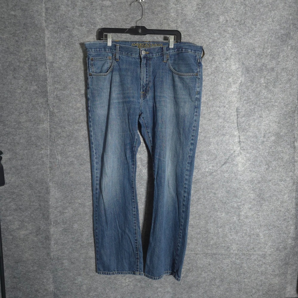 American Eagle Original Straight Men 38x32 Blue Jeans Medium Wash Denim Classic